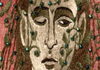 <strong>Self-portrait (June)</strong>, 2007<br />
<em>Size:</em>  17,5 x 13,6 x 1,4 cm<br />
<em>Technique:</em>  hand-made embroidery<br />	
<em>Material:</em>  silk, pearls, mirror
